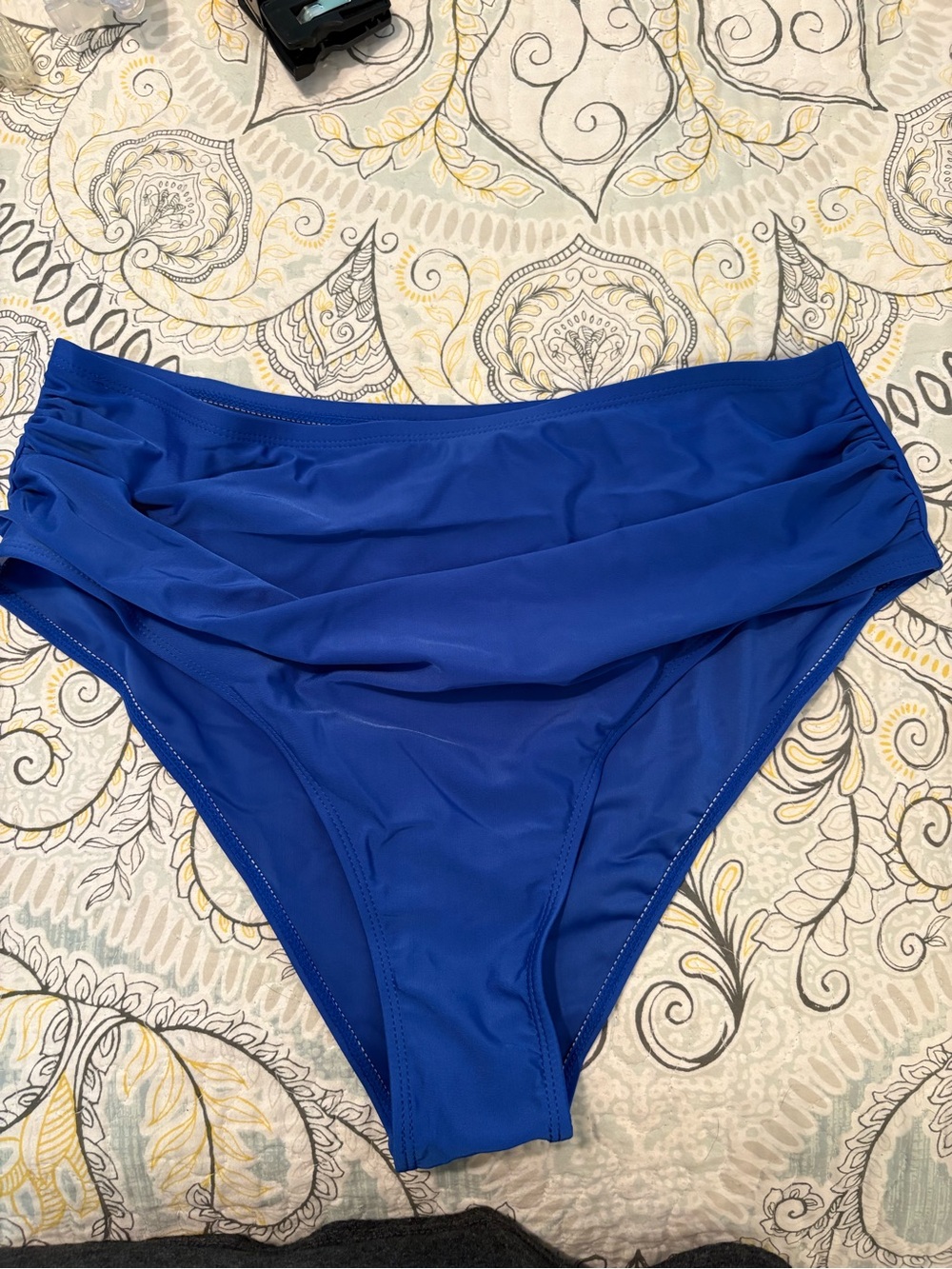 High-Waist Royal Blue Bikini Bottoms